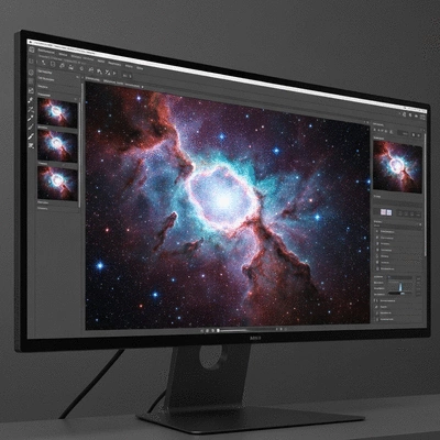 Photography post-processing software interface showing star color enhancement
